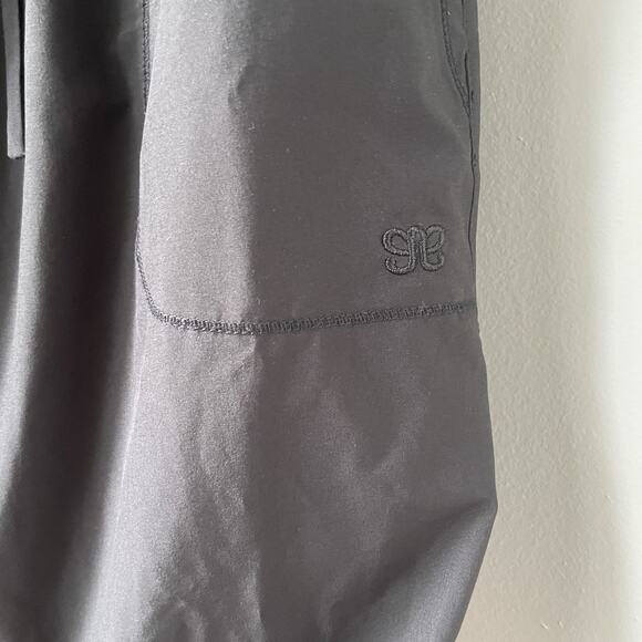 Albion Classic Overall Jumpsuit Womens Sz Medium‎ Black Cinch Waist Ankle Zipper - Picture 8 of 11